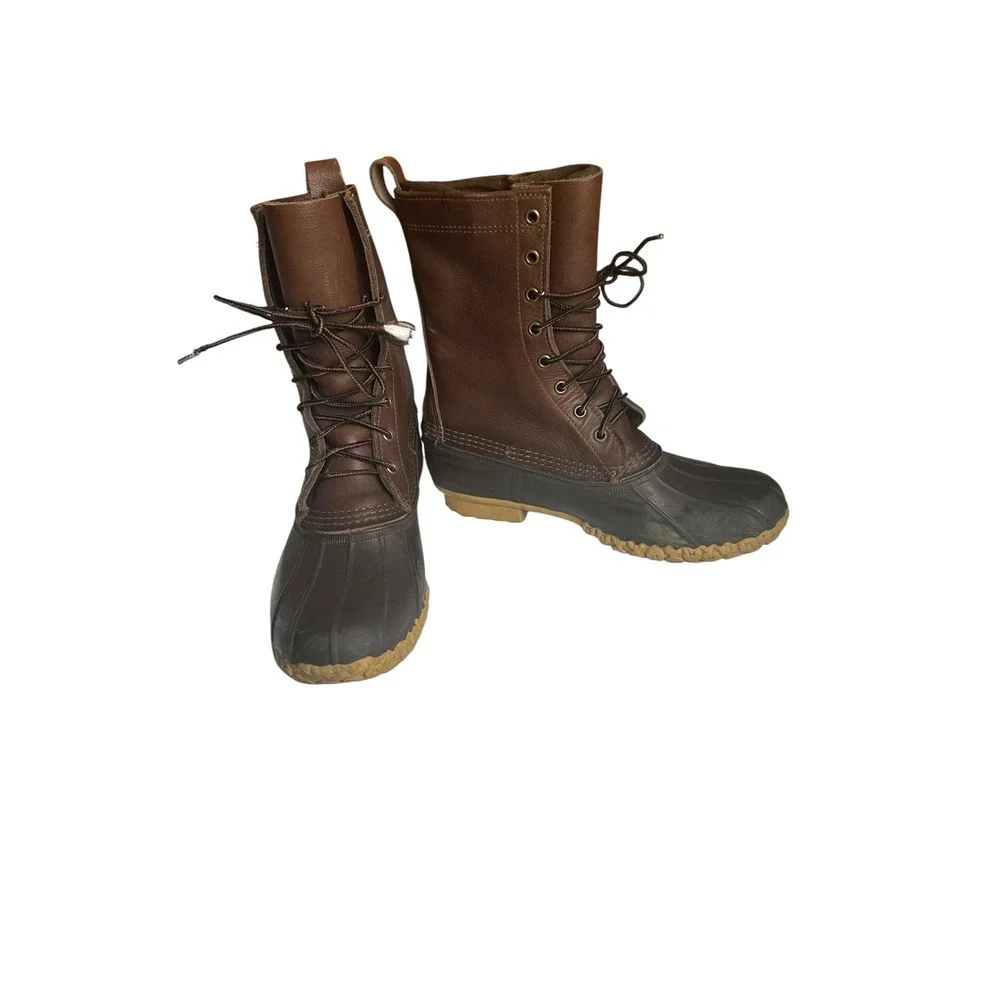 LL Bean Maine Hunting Shoe Mens Brown Gore-Tex Thinsulate Duck Boots Made in USA